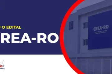 Imagem com fundo azul divulgando o Concurso CREA RO