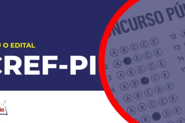 Imagem com fundo azul divulgando o Concurso CREF PI