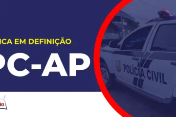 Imagem com fundo azul divulgando o Concurso PC AP
