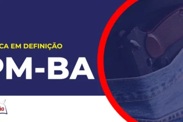 Imagem com fundo azul divulgando o Concurso PM BA