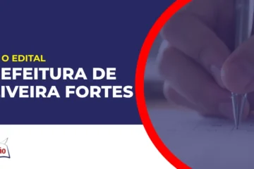 Imagem com fundo azul divulgando o Concurso Prefeitura de Oliveira Fortes