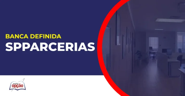 Imagem com fundo azul divulgando o Concurso SP Parcerias