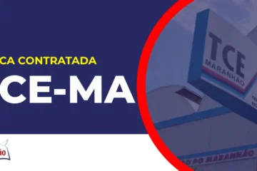 Imagem com fundo azul divulgando o Concurso TCE MA