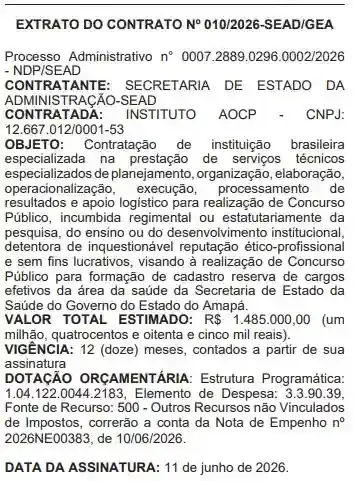Concurso Sesa AP: AOCP é a banca! 1.800 vagas!