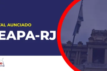 Imagem com fundo azul divulgando o Concurso Seapa RJ