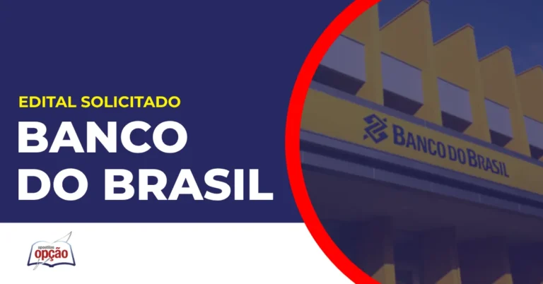 Imagem com fundo azul divulgando o Concurso Banco do Brasil 2026