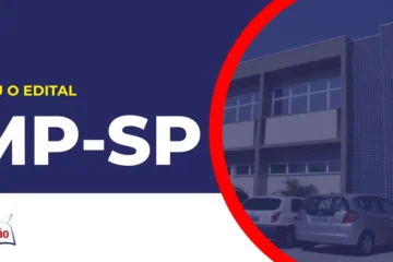 Imagem com fundo azul divulgando o Concurso MP SP Analista de Promotoria I