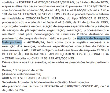 Concurso AGTRAN PA: Cetap é a banca! 67 vagas!