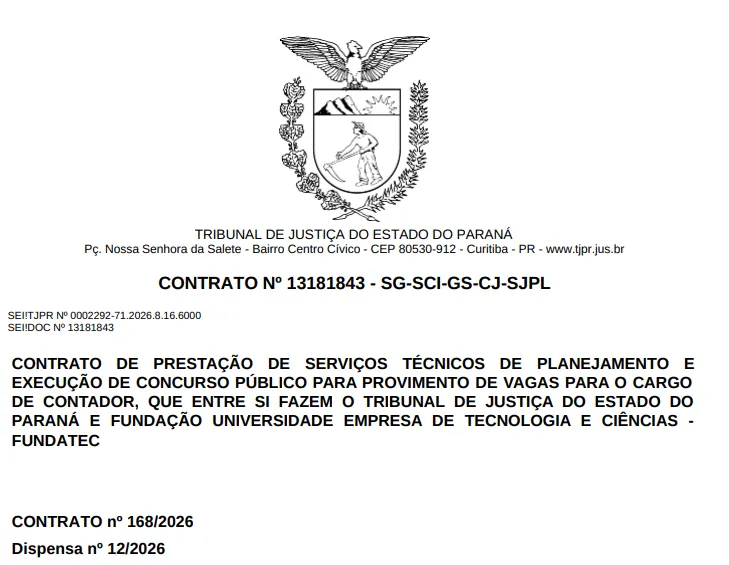 Concurso TJ PR: Bancas confirmadas para novos editais!