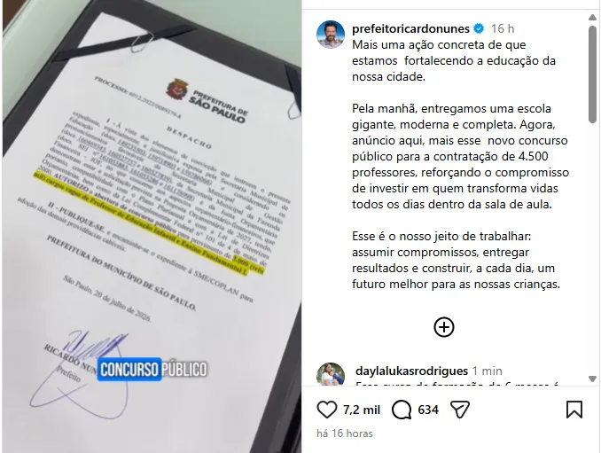 Concurso SME SP: Novo edital autorizado com 4.500 vagas!