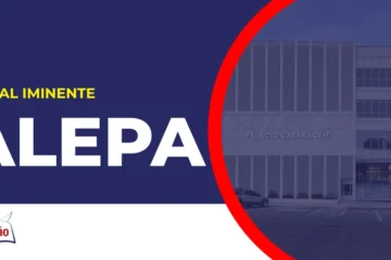 Imagem com fundo azul divulgando o Concurso Alepa
