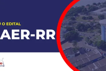 Imagem com fundo azul divulgando o Concurso CAER RR