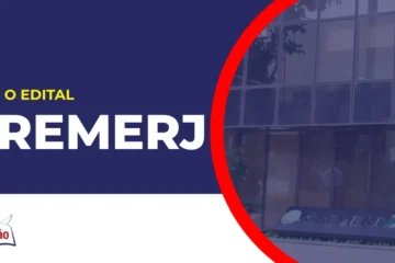 Imagem com fundo azul divulgando o Concurso CREMERJ