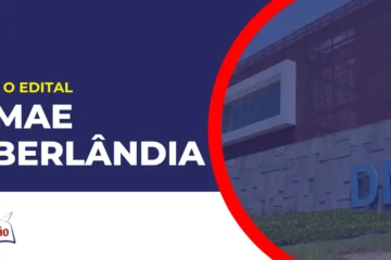 Imagem com fundo azul divulgando o Concurso DMAE Uberlândia 2026