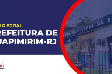 Imagem com fundo azul divulgando o Imagem com fundo azul divulgando o Imagem com fundo azul divulgando o Concurso Prefeitura de Guapimirim RJ