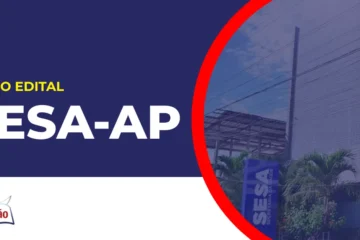 Imagem com fundo azul divulgando o Concurso Sesa AP