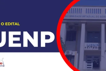 Imagem com fundo azul divulgando o Concurso UENP