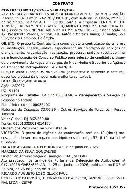 Concurso AGTRAN PA: Banca contratada! 152 vagas!