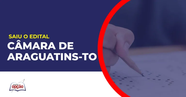 Imagem com fundo azul divulgando o Câmara de Araguatins TO