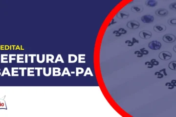 Imagem com fundo azul divulgando o Concurso Prefeitura de Abaetetuba PA