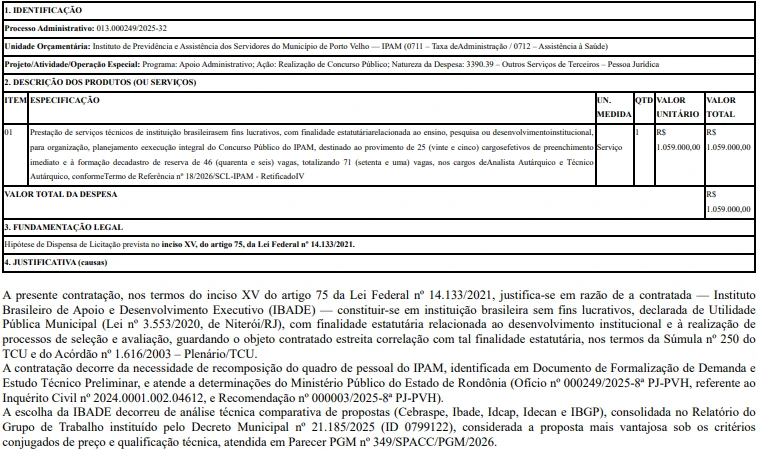 Concurso IPAM RO: Banca definida para 71 vagas!