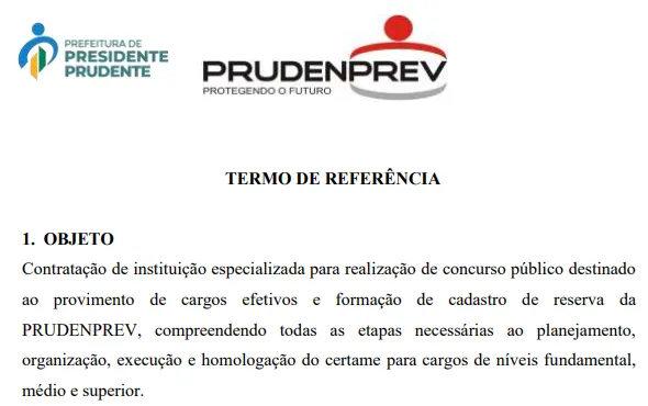 Concurso Prudenprev SP: Edital iminente! Iniciais de até R$ 11mil!