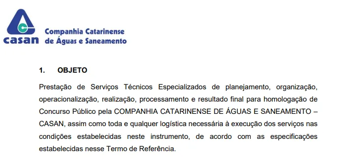 Concurso CASAN SC: Banca definida para 40 vagas!
