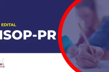 Imagem com fundo azul divulgando o Concurso CISOP PR 2026