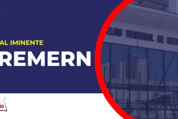 Imagem com fundo azul divulgando o Concurso CREMERN
