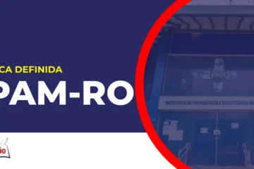 Imagem com fundo azul divulgando o Concurso IPAM RO