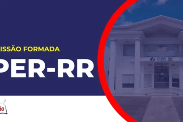 Imagem com fundo azul divulgando o Concurso IPER RR