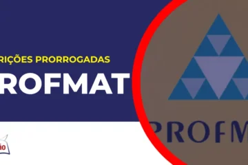 Imagem com fundo azul divulgando o Concurso PROFMAT