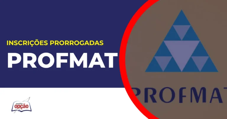Imagem com fundo azul divulgando o Concurso PROFMAT