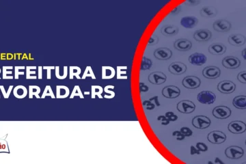 Imagem com fundo azul divulgando o Concurso Prefeitura de Alvorada RS