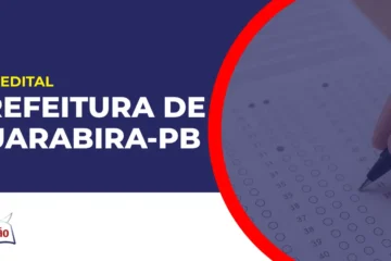 Imagem com fundo azul divulgando o Concurso Prefeitura de Guarabira PB