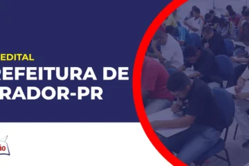 Imagem com fundo azul divulgando o Concurso Prefeitura de Mirador PR