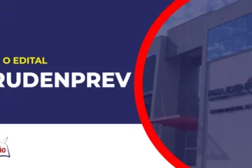 Imagem com fundo azul divulgando o Imagem com fundo azul divulgando o Concurso Prudenprev SP