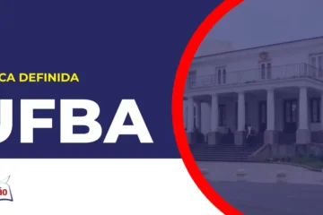 Imagem com fundo azul divulgando o Concurso UFBA