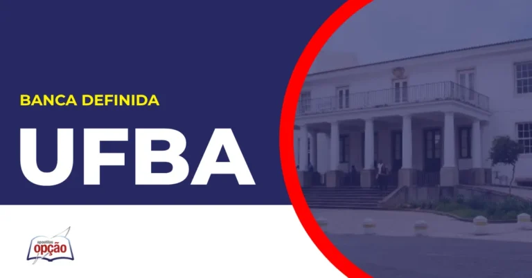 Imagem com fundo azul divulgando o Concurso UFBA