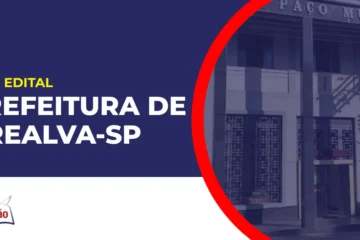 Imagem com fundo azul divulgando o Concurso Prefeitura de Arealva SP