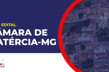 Imagem com fundo azul divulgando o Concurso Câmara de Natércia MG