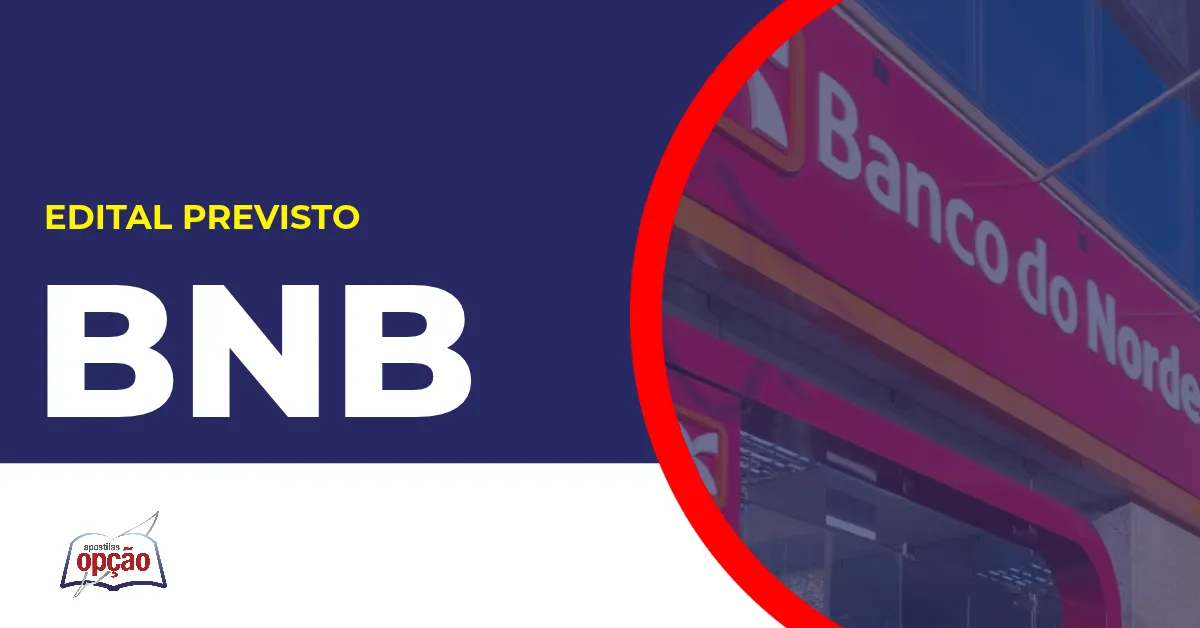 Imagem com fundo azul divulgando o Concurso BNB