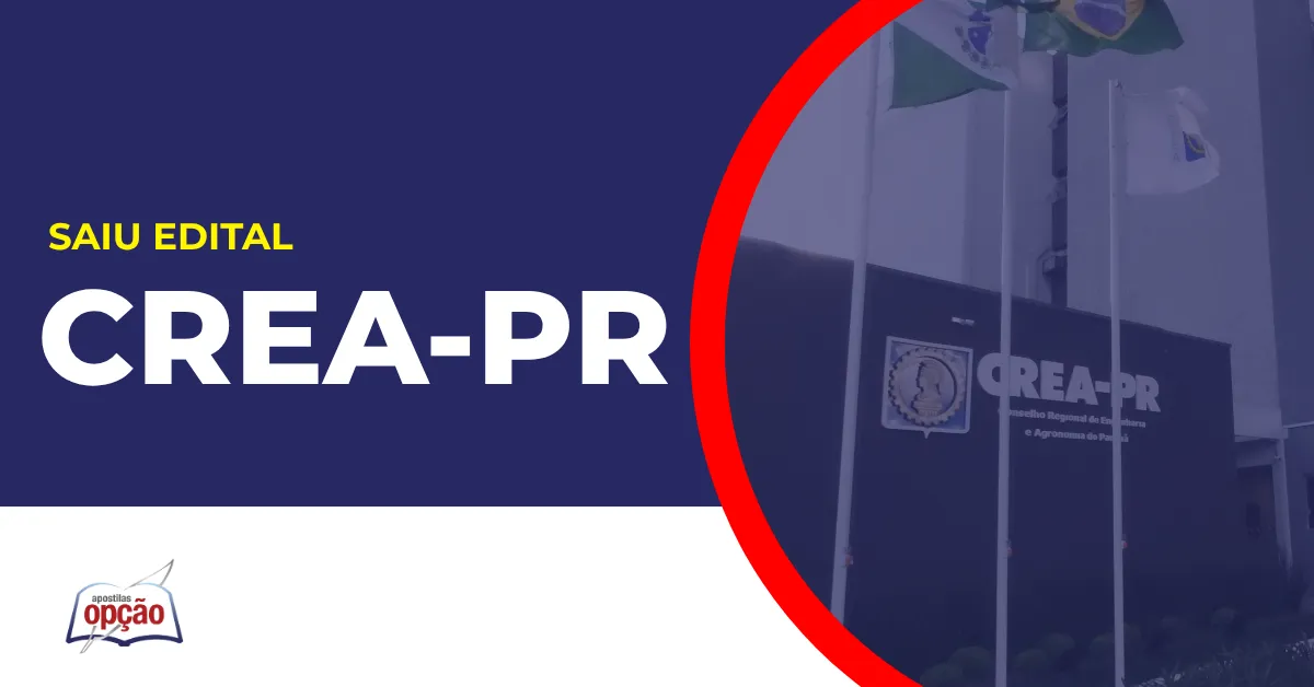 Frente da sede divulgando o Concurso CREA PR