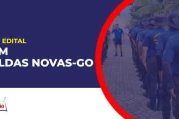 Imagem com fundo azul divulgando o Concurso GCM Caldas Novas GO