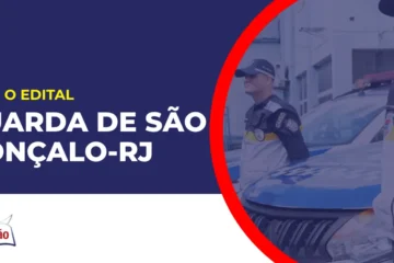 Imagem com fundo azul divulgando o concurso Guarda de São Gonçalo RJ