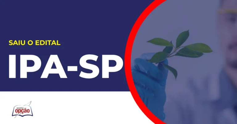 Imagem dom fundo azul divulgando o Concurso IPA SP