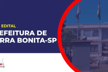 Imagem com fundo azul divulgando o Concurso Prefeitura de Barra Bonita SP