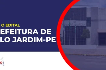 Imagem com fundo azul divulgando o Concurso Prefeitura de Belo Jardim PE