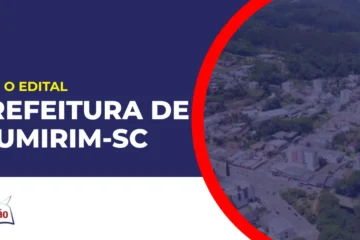 Imagem com fundo azul divulgando o Concurso Prefeitura de Ipumirim SC