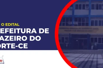 Imagem com fundo azul divulgando o Concurso Prefeitura de Juazeiro do Norte CE